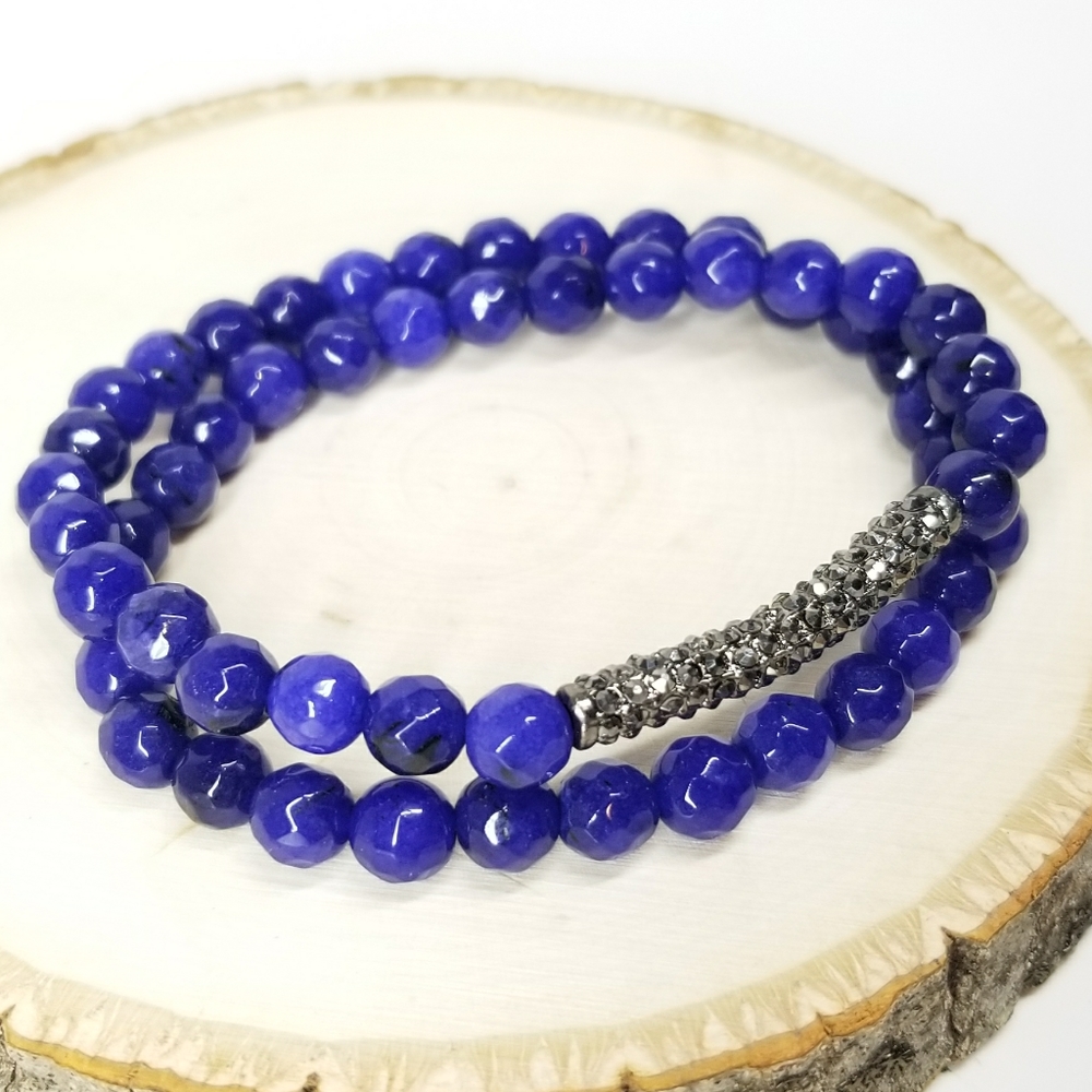 New Genuine Natural Stones Double Bracelet Choker
